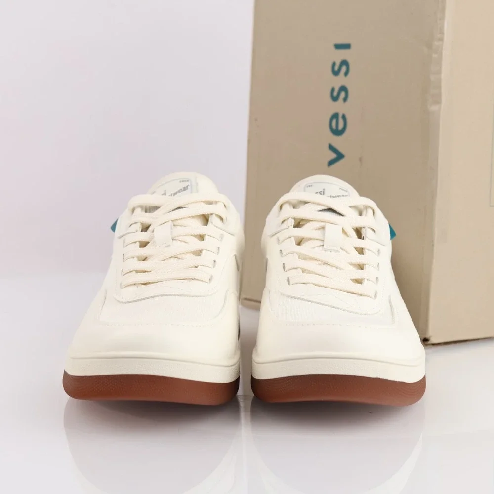 Vessi Womens Courtside Classic Sneakers Size 8 Waterproof White Lace Up Shoes